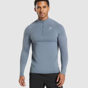Apex Seamless 1/4 Zip Iron Blue/Cool Blue