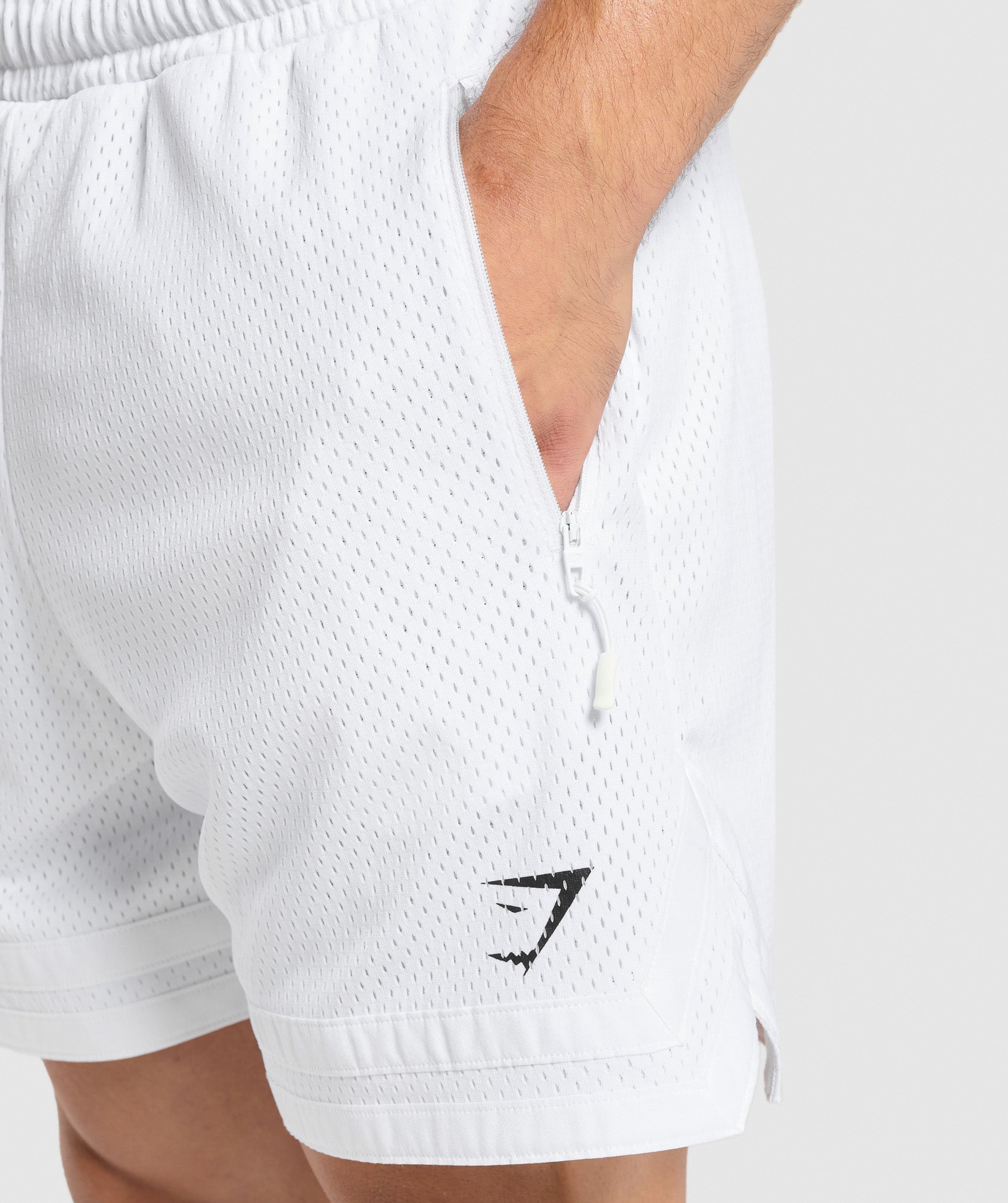 Varsity Mesh Shorts White - immagine 4