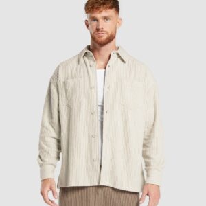 Cord Overshirt Pebble Grey
