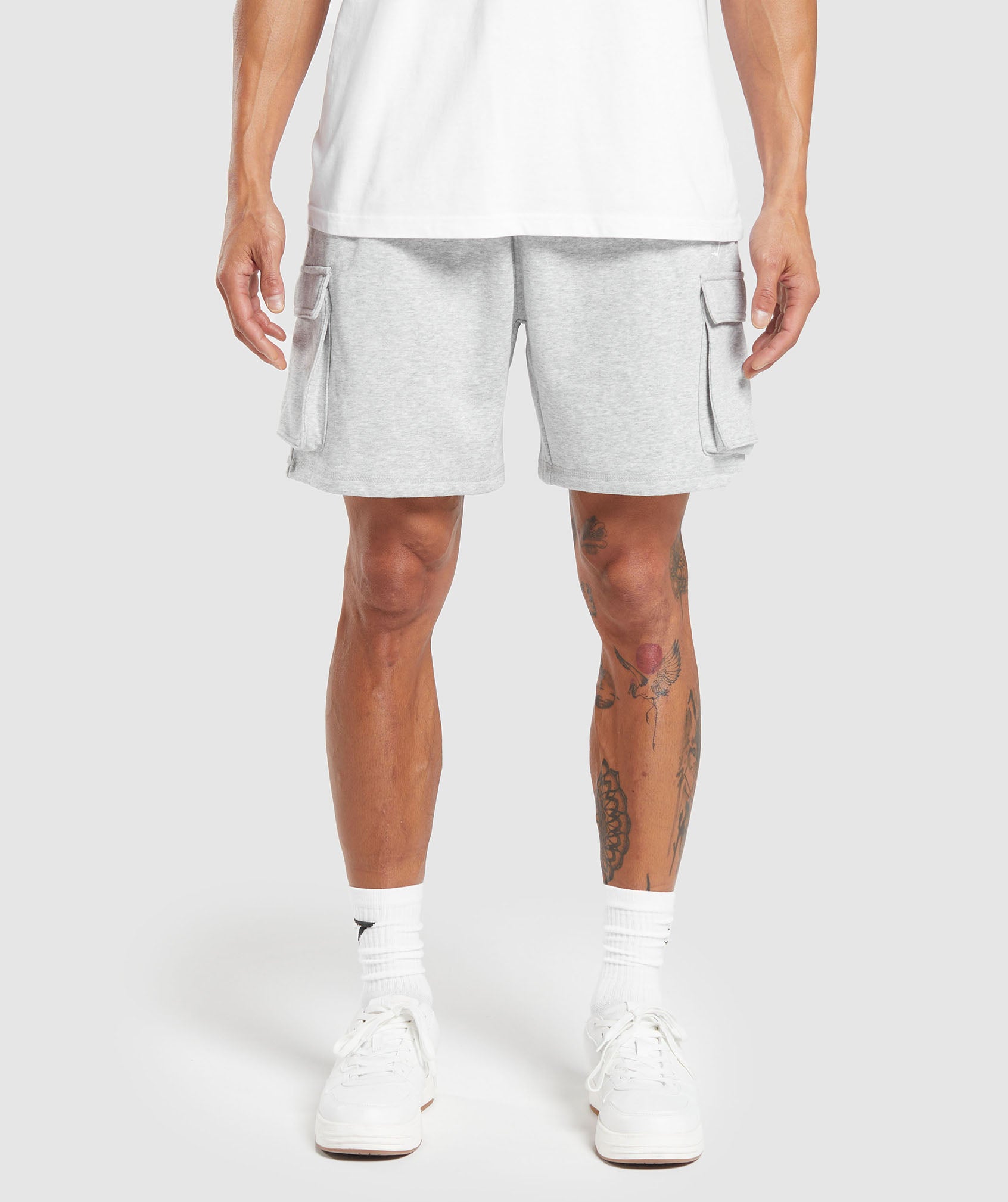 Crest Cargo Shorts Light Grey Marl - immagine 2