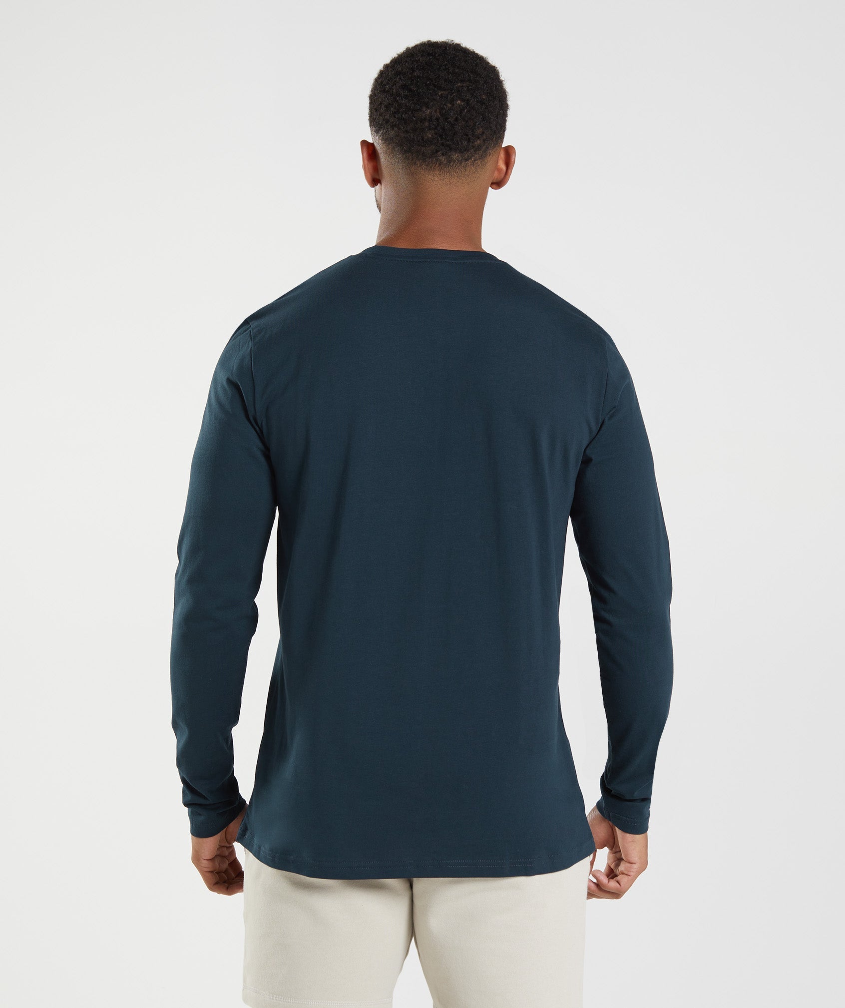Crest Long Sleeve T-Shirt Navy - immagine 2