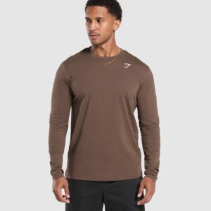 Crest Long Sleeve T-Shirt Walnut Brown