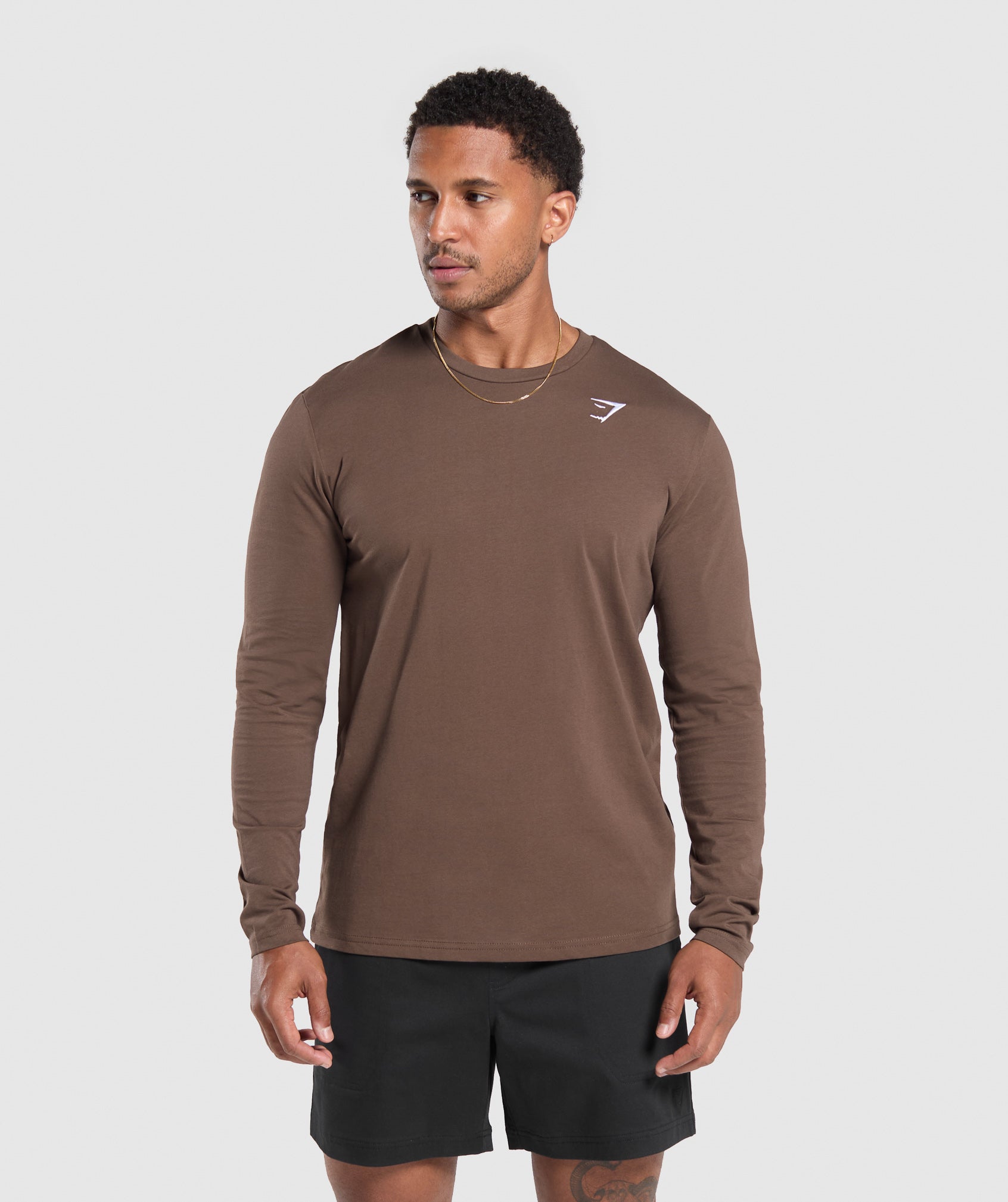 Crest Long Sleeve T-Shirt Walnut Brown