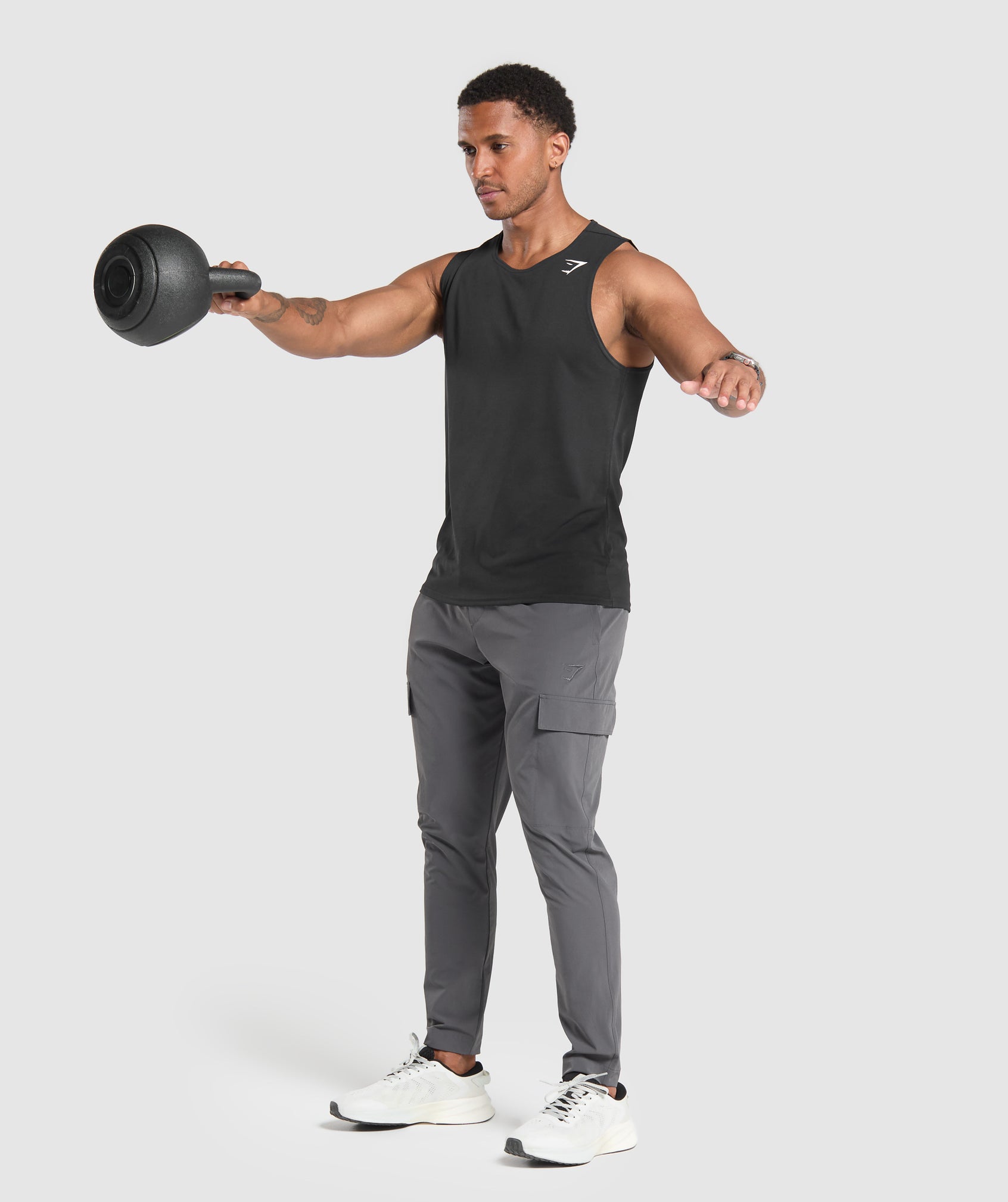 Stretch Woven Cargo Pants Graphite Grey - Image 4