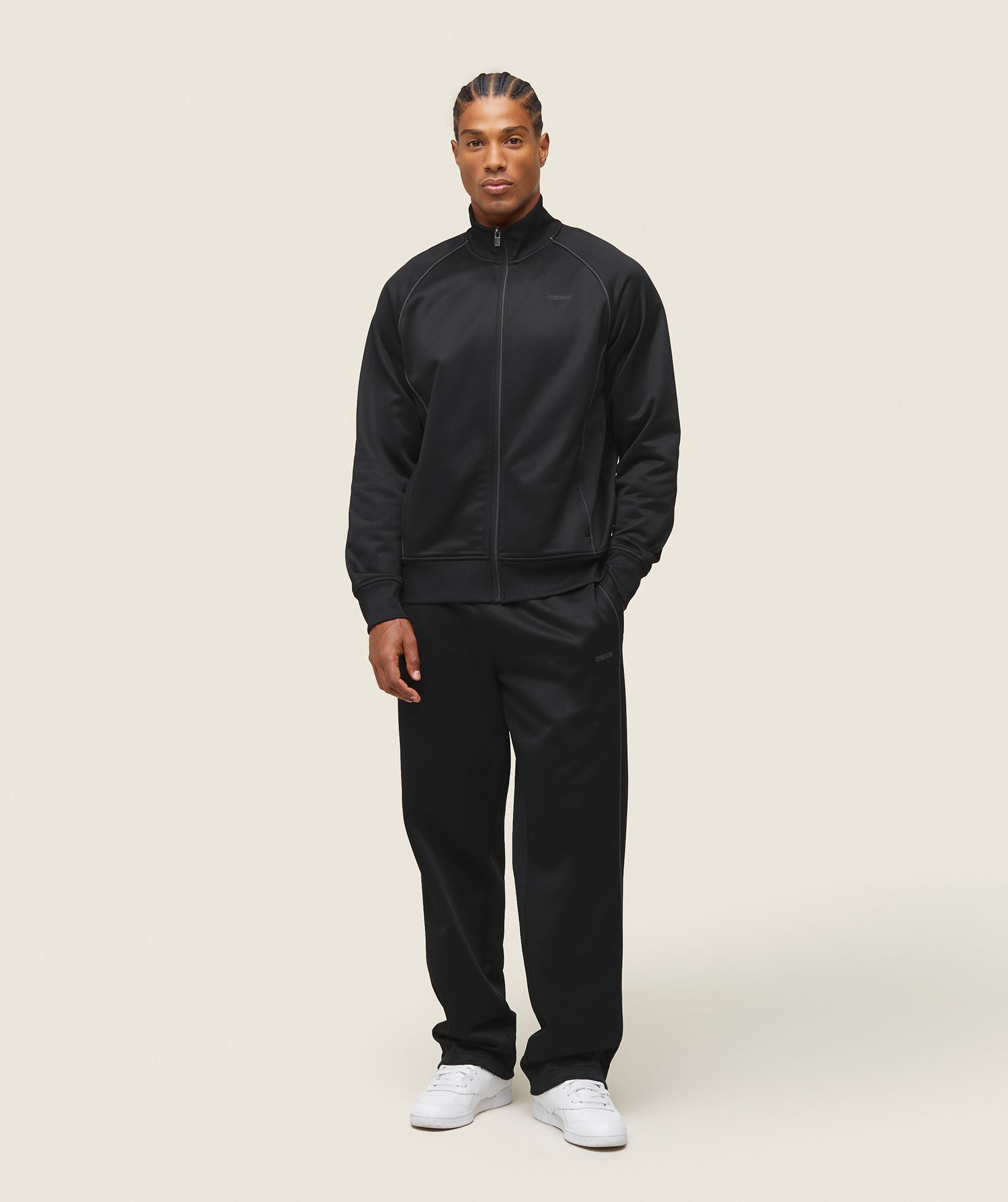 everywear Track Jacket Black/White - Image 2