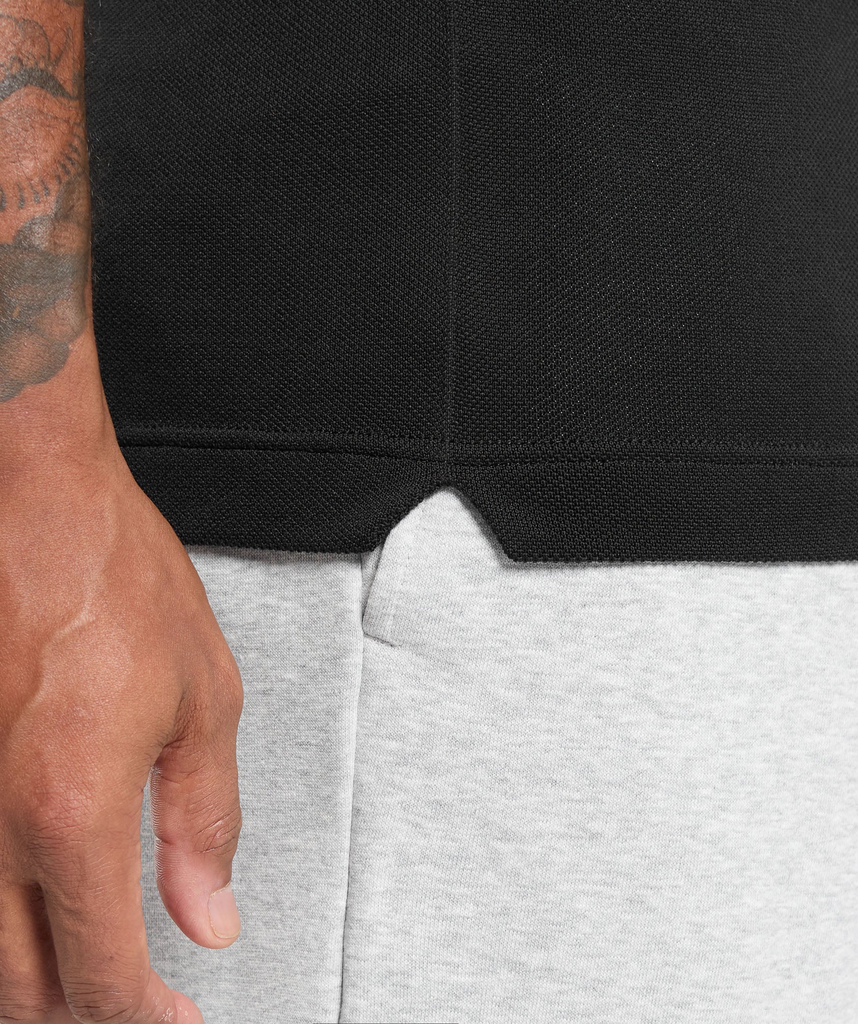 Flat Knit Polo Shirt Black - immagine 6