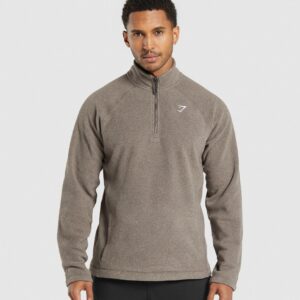 Fleece 1/4 Zip Camo Brown/Sand Brown