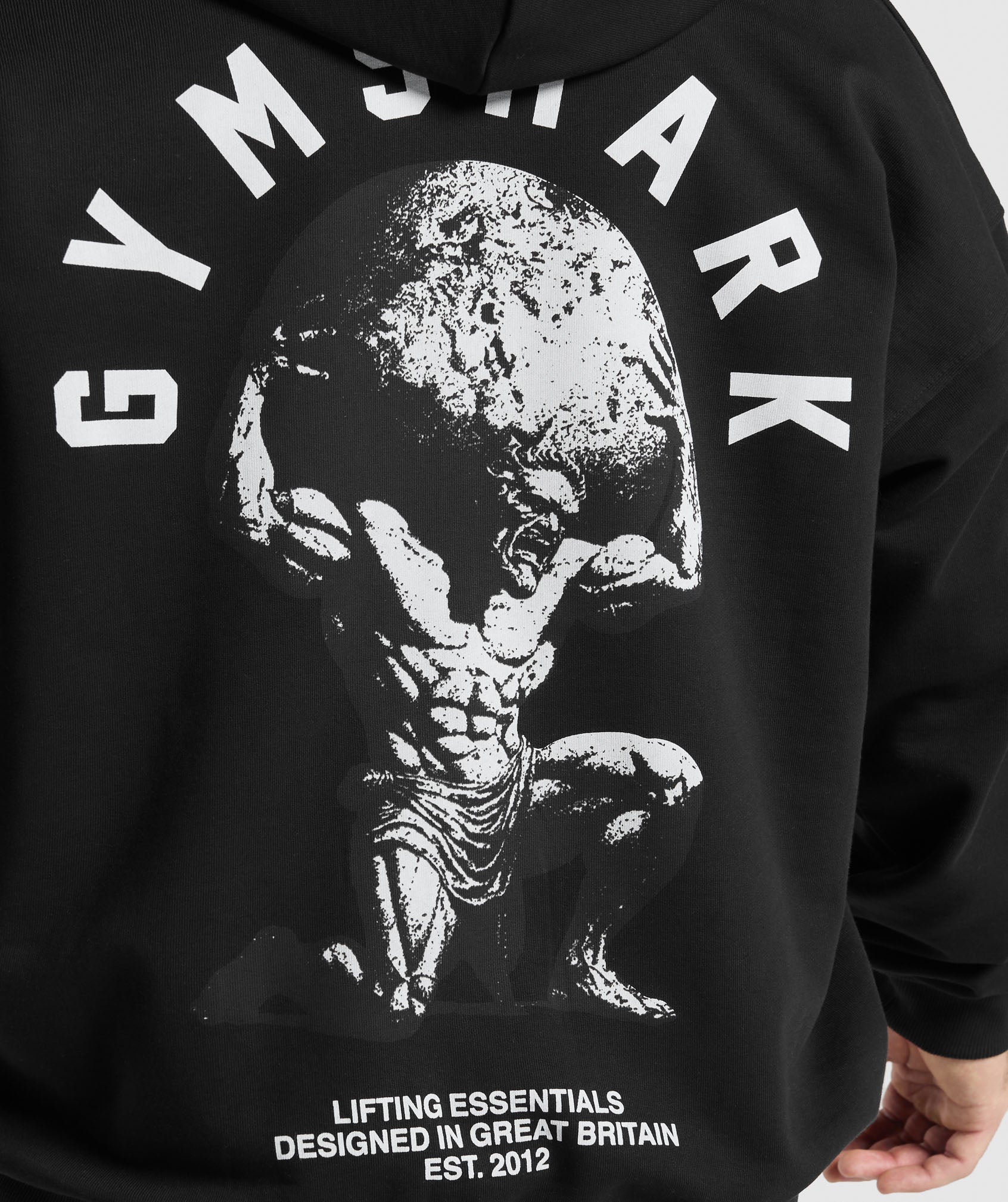 Atlas Zip Up Hoodie Black - Image 4