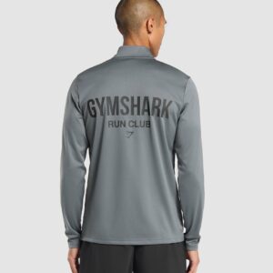 Running Dept. 1/4 Zip Pitch Grey