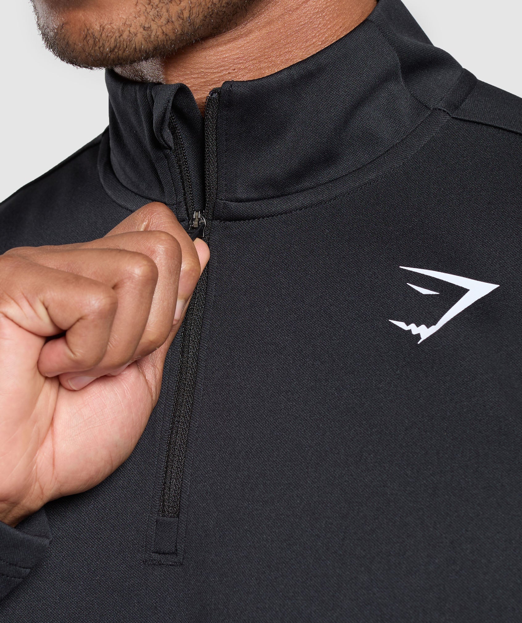 Running Dept. 1/4 Zip Black - immagine 5