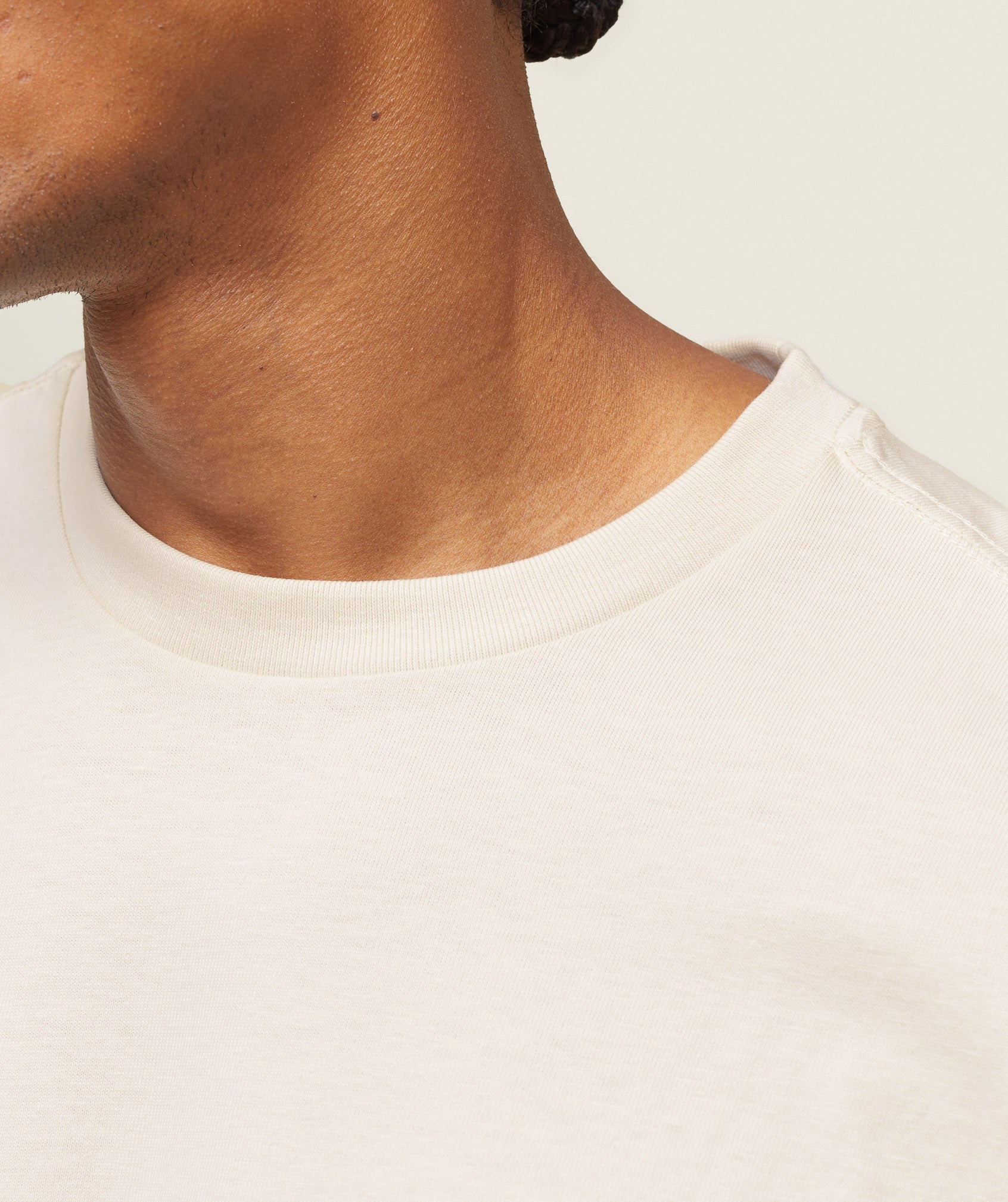everywear Relaxed T-Shirt Oat White - Image 6