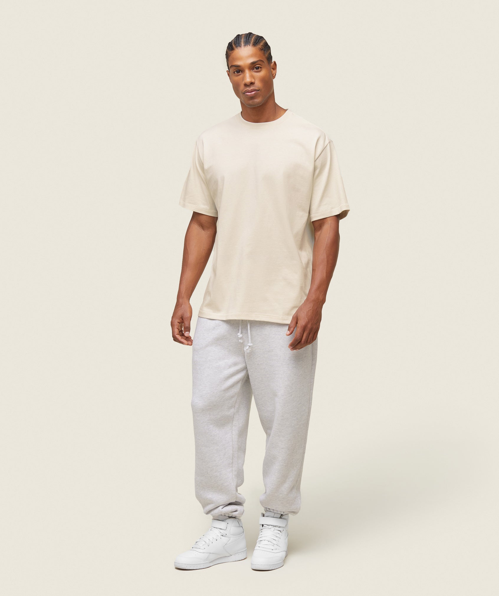 everywear Relaxed T-Shirt Oat White - Image 4