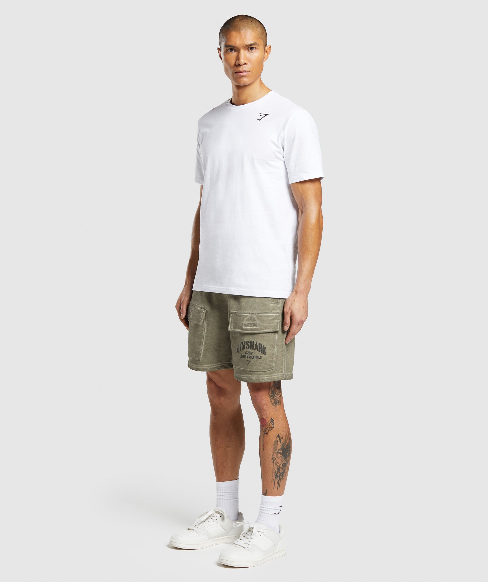 Heavyweight Washed Cargo Shorts Utility Green - immagine 4