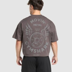 Movin' Metal Graphic T-Shirt Greyed Purple