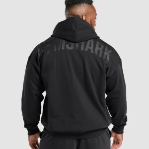 Power Zip Up Hoodie Black