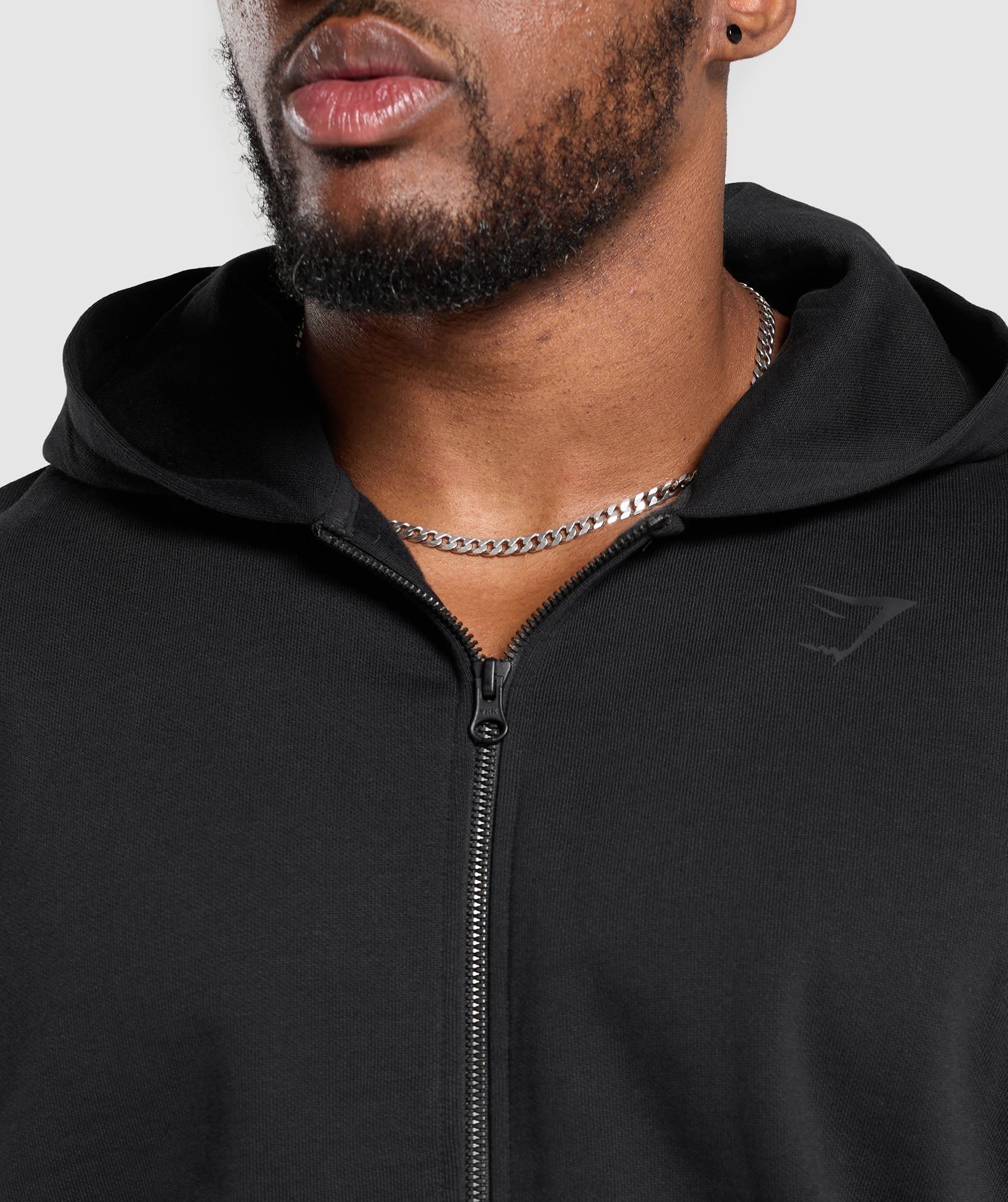 Power Zip Up Hoodie Black - immagine 5