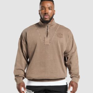 Premium Legacy 1/4 Zip Soft Brown
