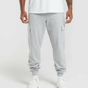 Rest Day Essentials Cargo Joggers Light Grey Core Marl
