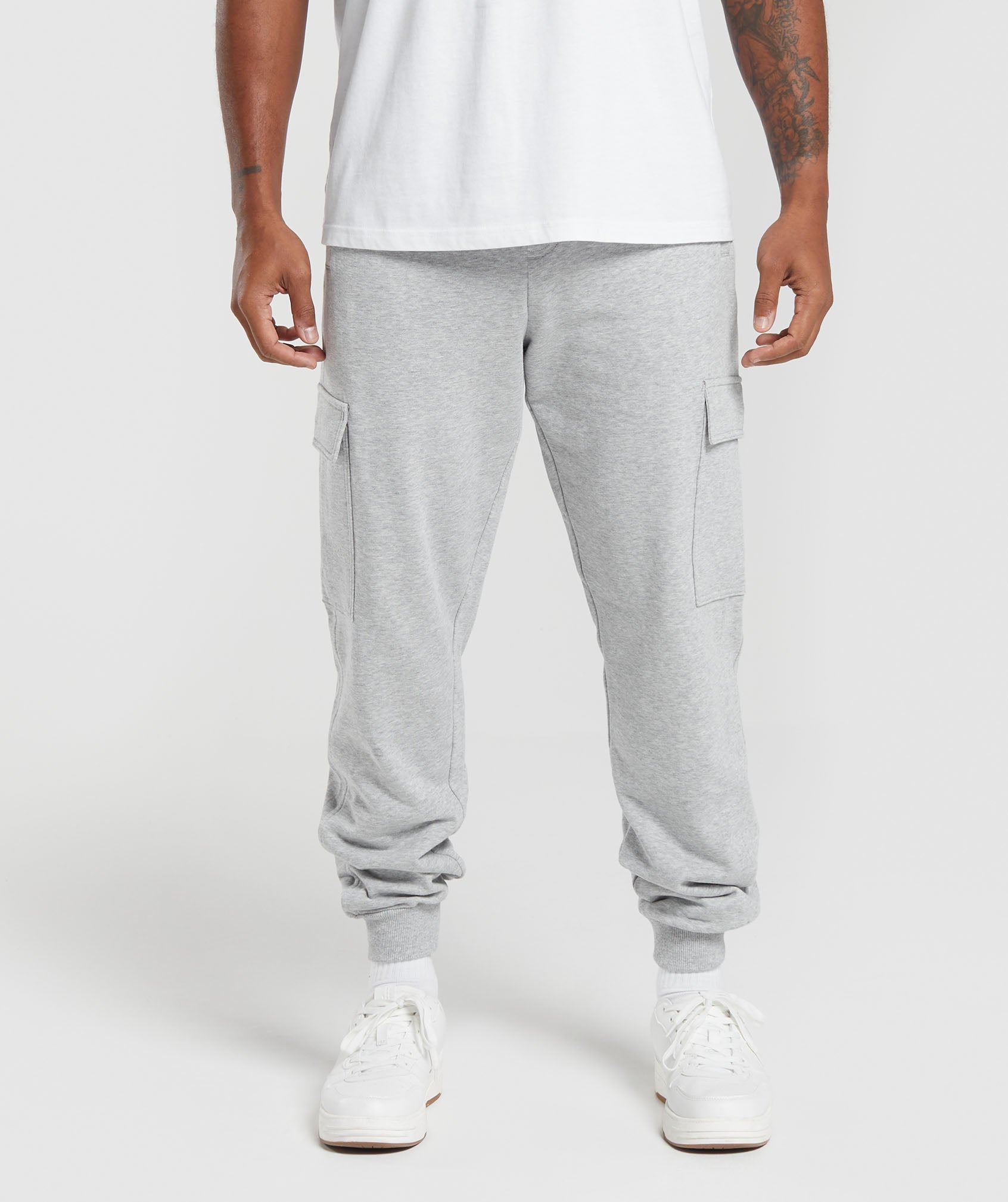 Rest Day Essentials Cargo Joggers Light Grey Core Marl
