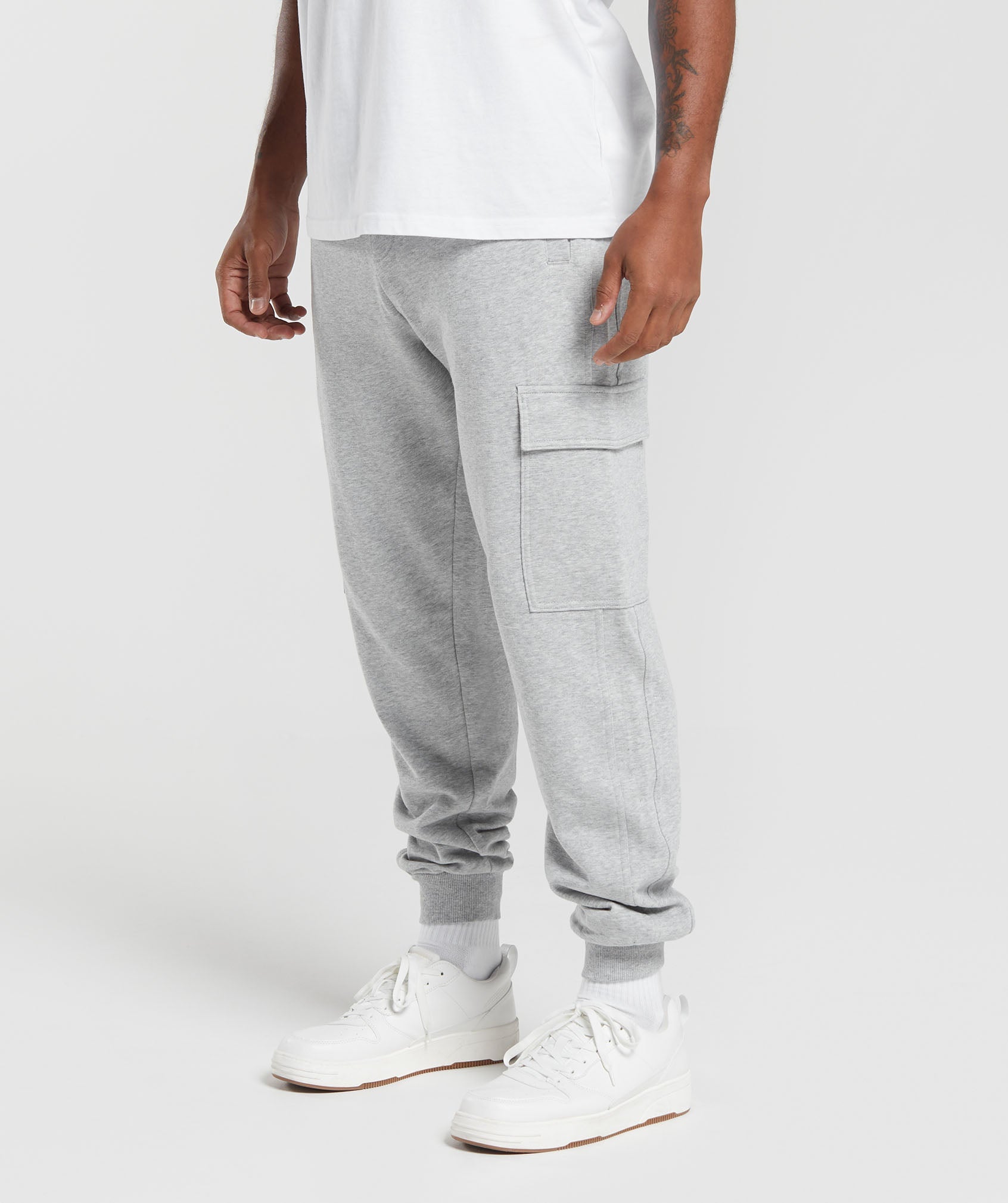 Rest Day Essentials Cargo Joggers Light Grey Core Marl - immagine 3