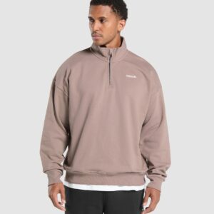 Rest Day Sweats 1/4 Zip Powder Mauve