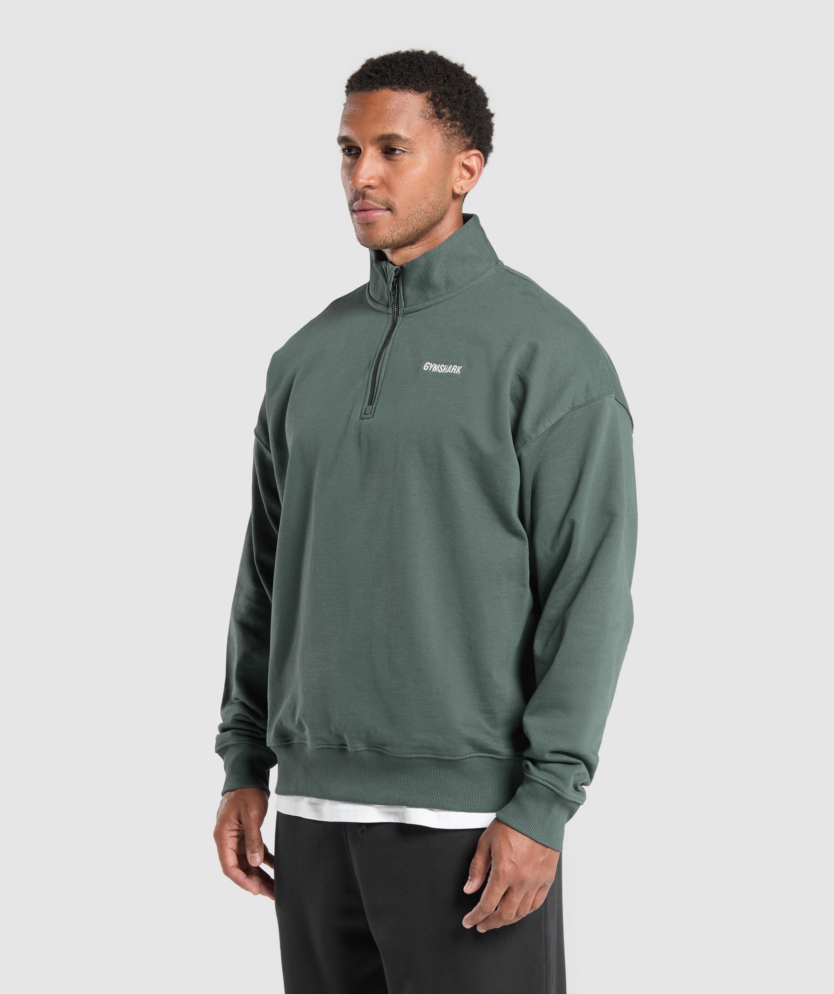 Rest Day Sweats 1/4 Zip Slate Teal - immagine 3