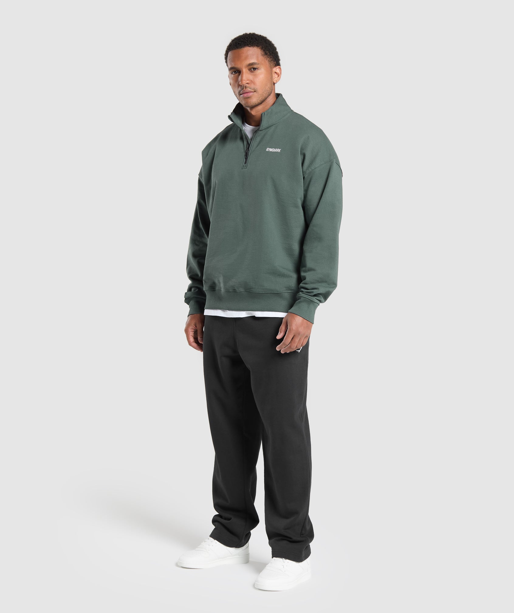 Rest Day Sweats 1/4 Zip Slate Teal - immagine 4