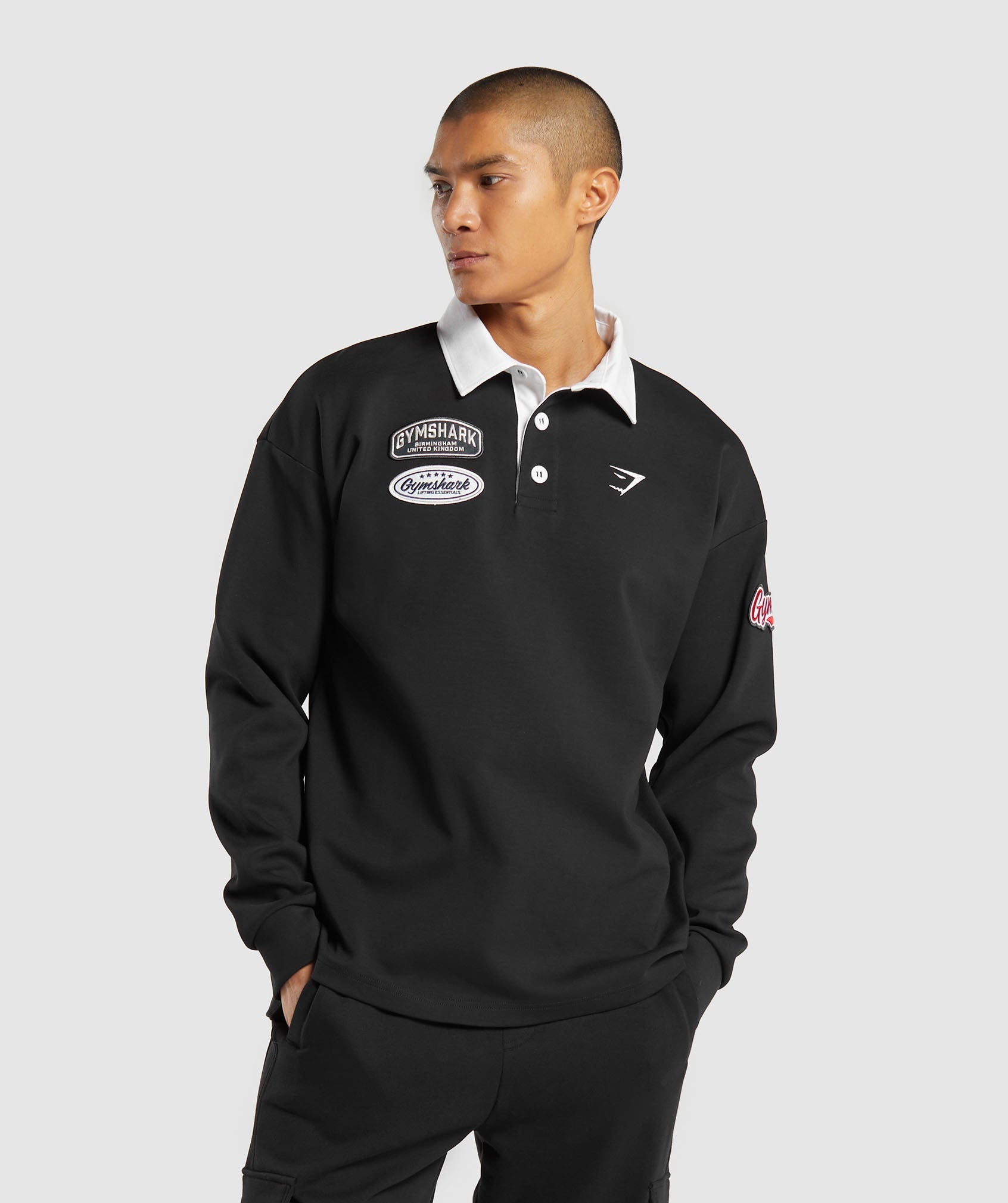 Rugby Shirt Black/White - Image 7