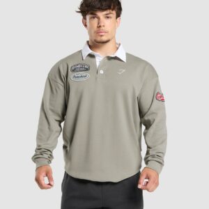 Rugby Shirt Linen Brown/White