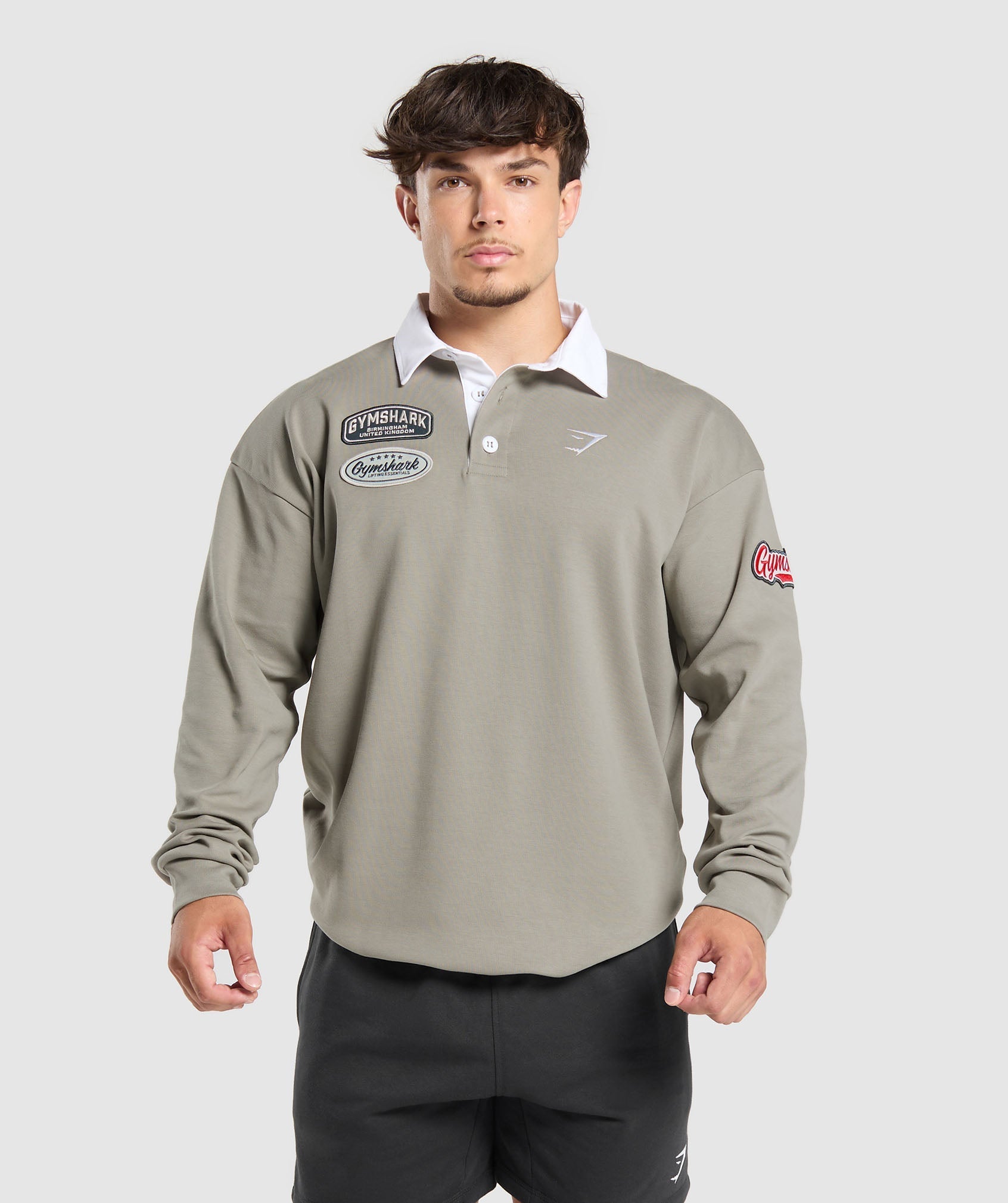 Rugby Shirt Linen Brown/White