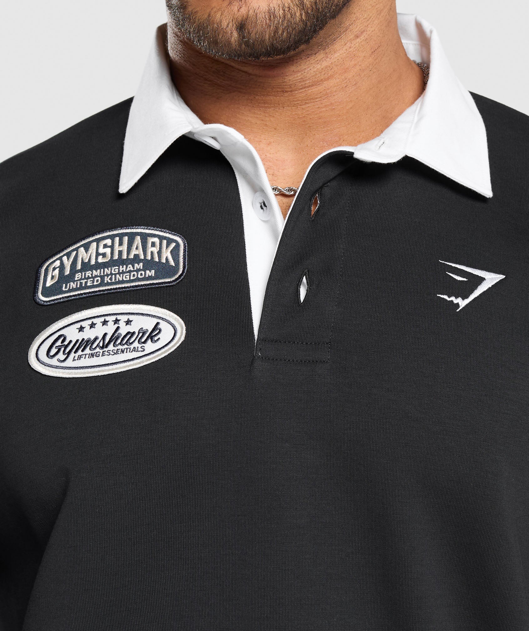 Rugby Shirt Black/White - Image 5