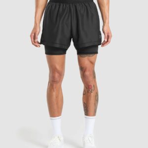 Running 2 in 1 Shorts Black