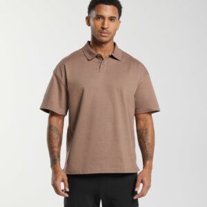 Short Sleeve Polo Mocha Mauve