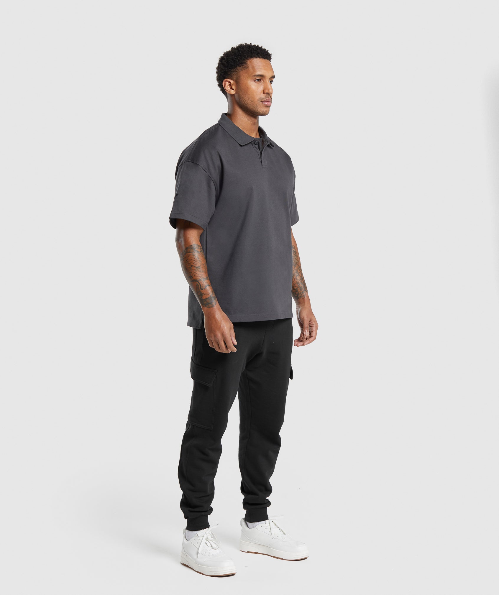 Short Sleeve Polo Onyx Grey - Image 4
