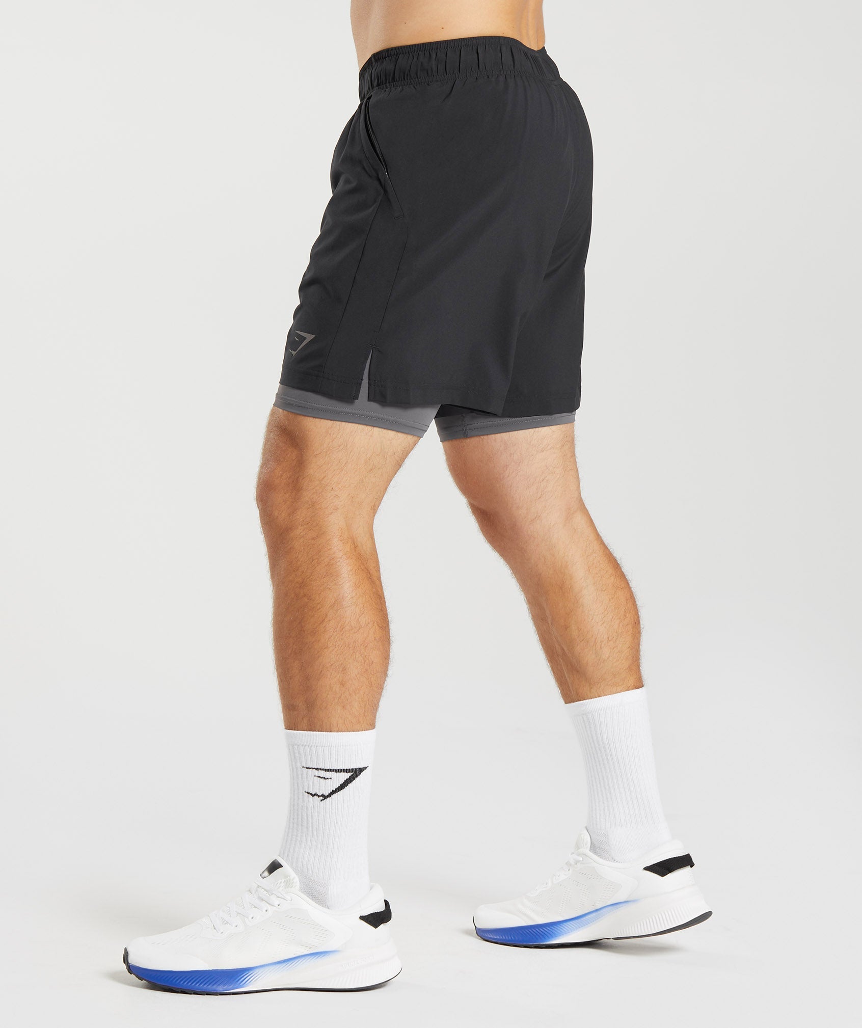 Sport 7" 2 In 1 Shorts Black/Silhouette Grey - Image 3