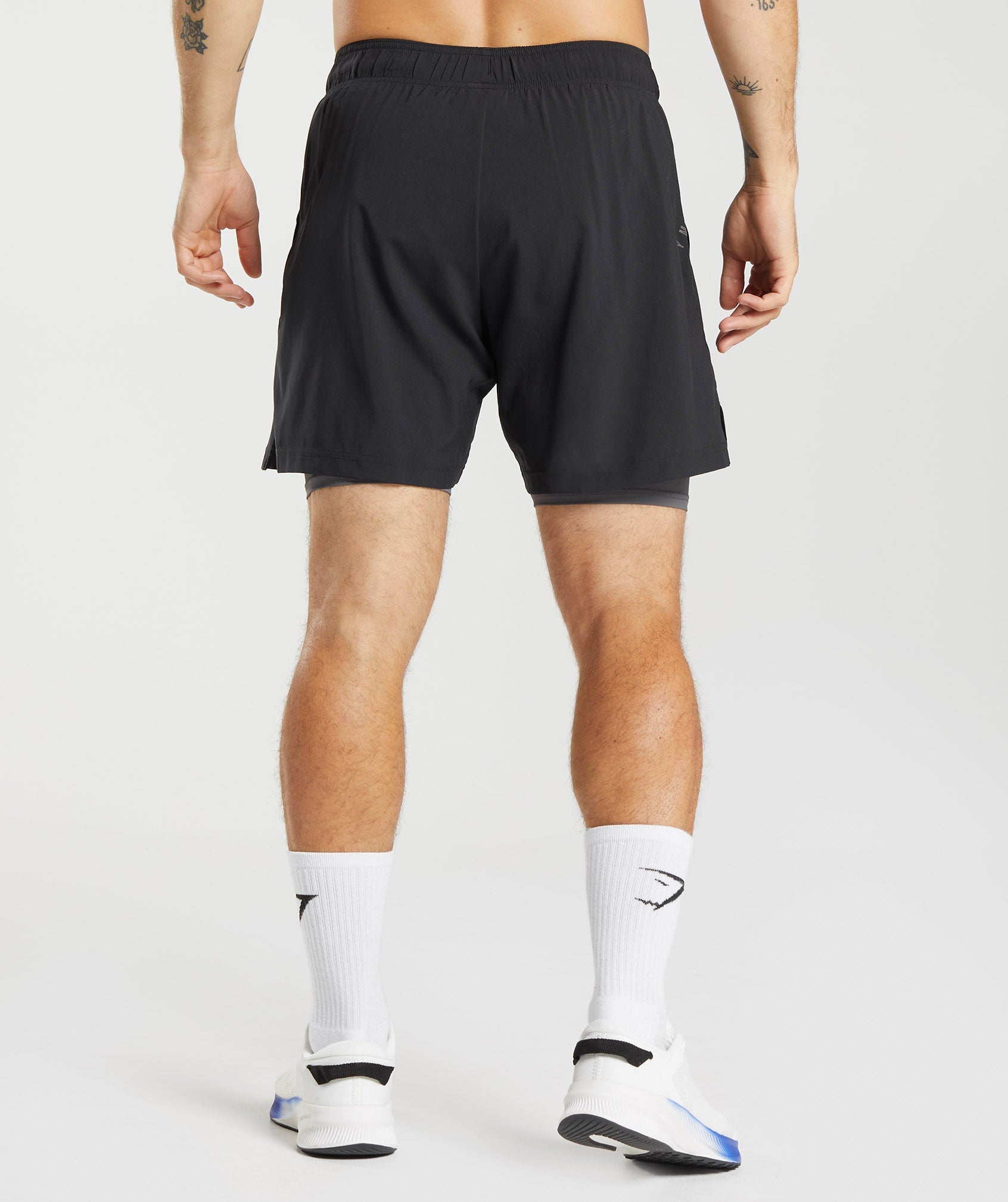Sport 7" 2 In 1 Shorts Black/Silhouette Grey - Image 2