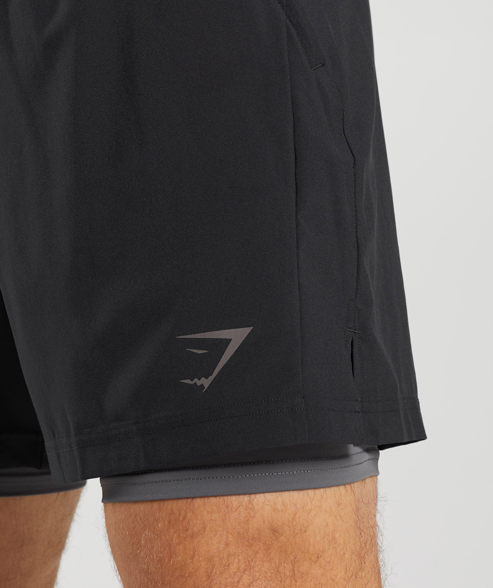 Sport 7" 2 In 1 Shorts Black/Silhouette Grey - Image 6