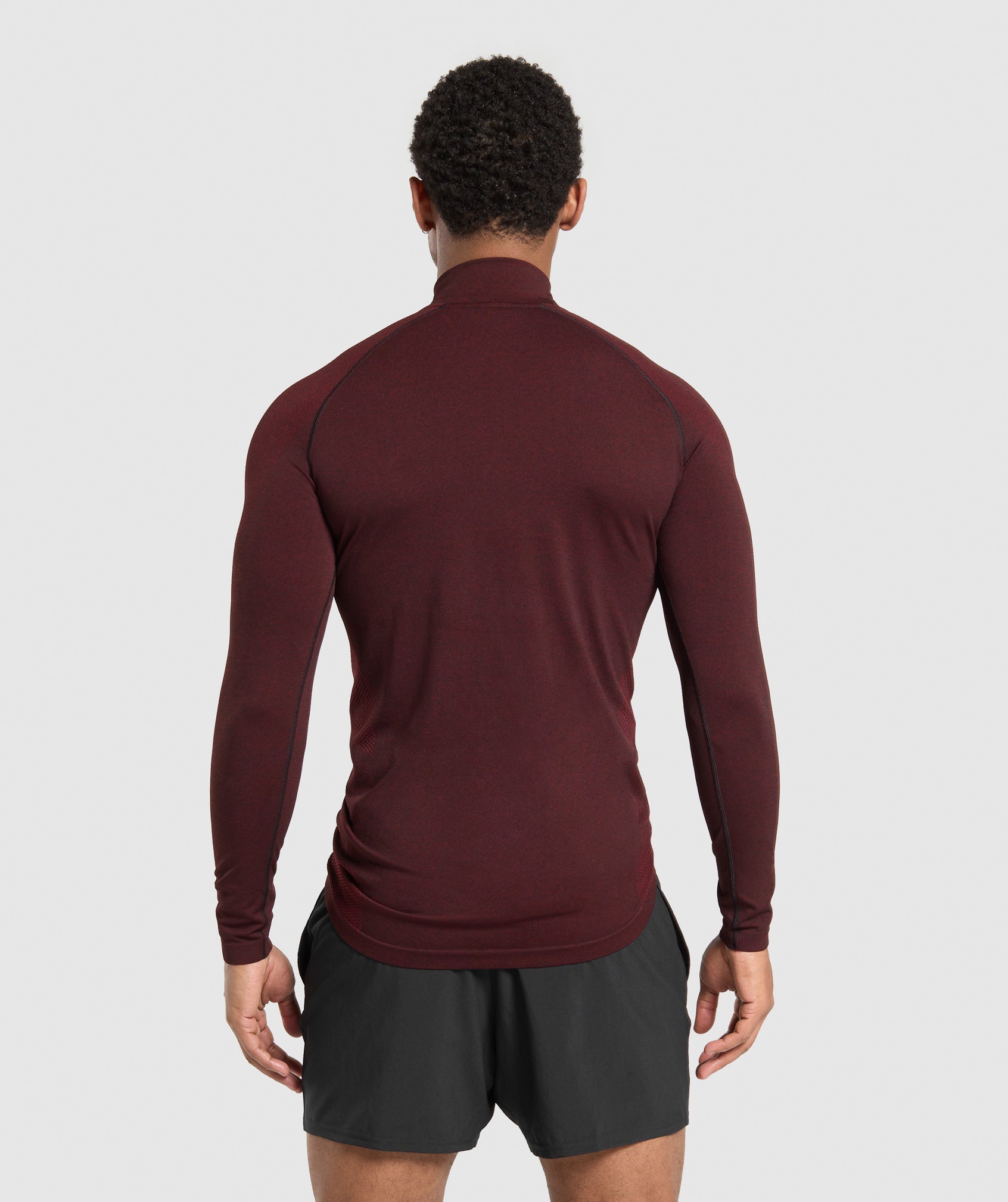 Vital Seamless 1/4 Zip Black/Sets Red - immagine 2