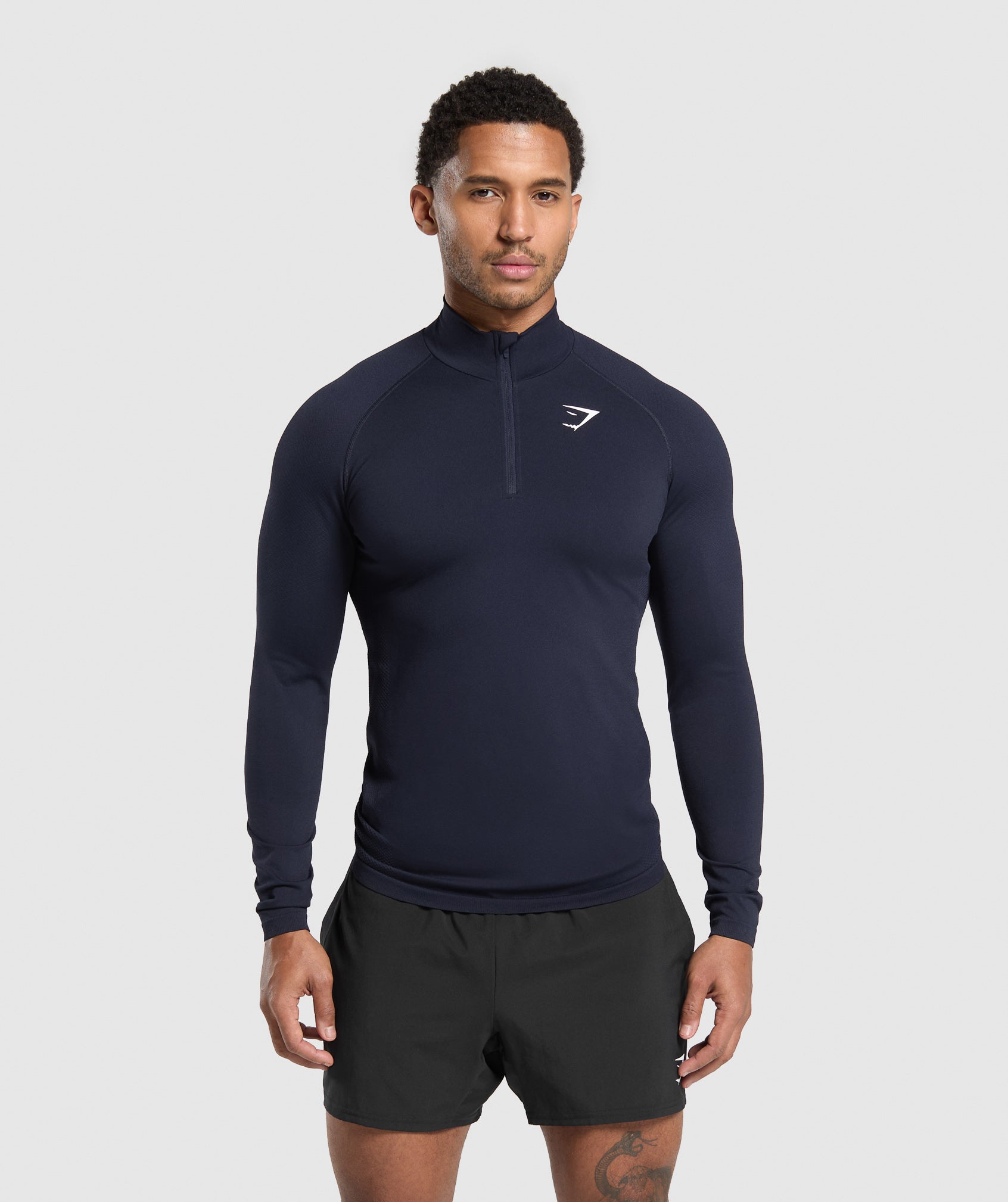 Vital Seamless 1/4 Zip Navy/Heavy Blue