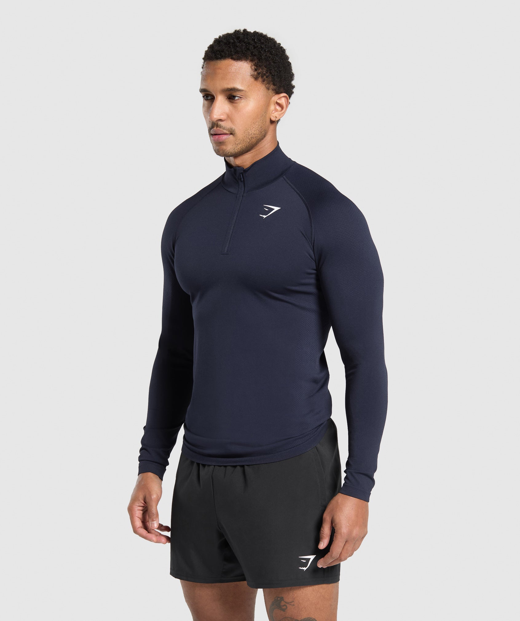 Vital Seamless 1/4 Zip Navy/Heavy Blue - Image 3