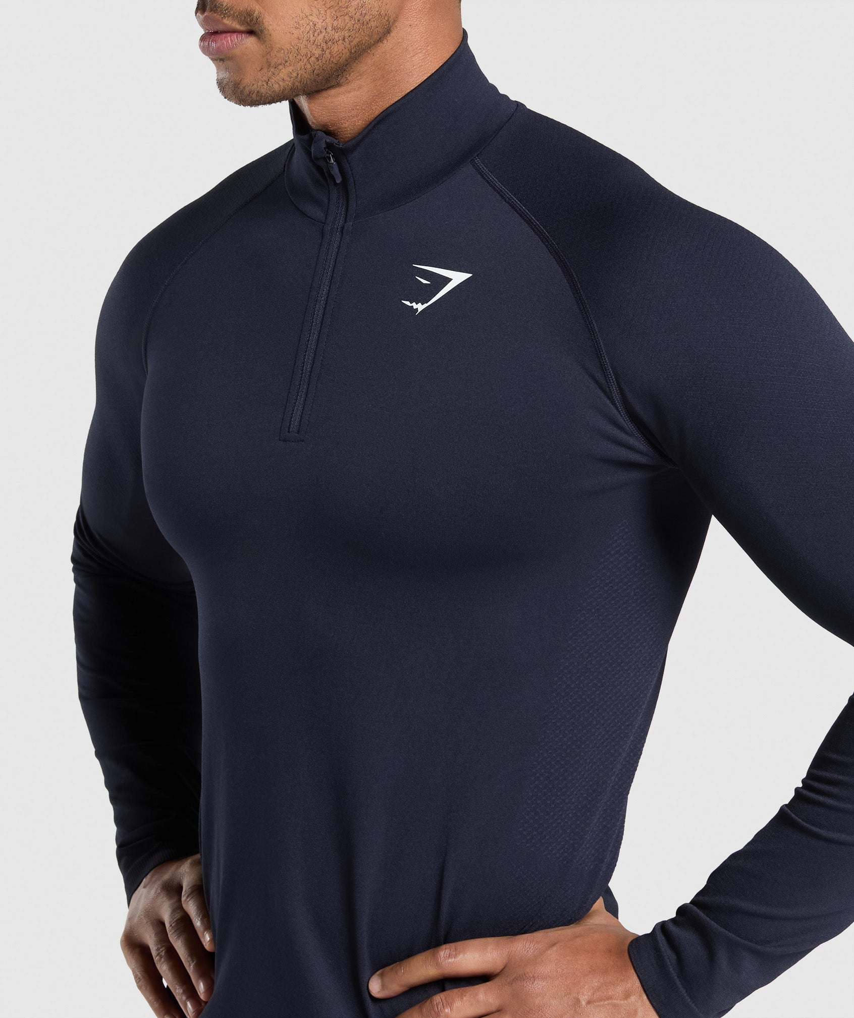 Vital Seamless 1/4 Zip Navy/Heavy Blue - Image 6