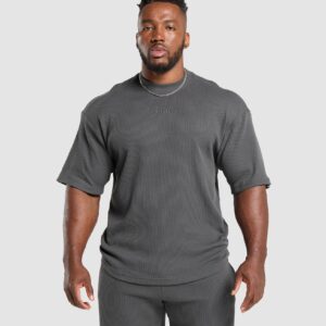 Waffle Oversized T-Shirt Onyx Grey