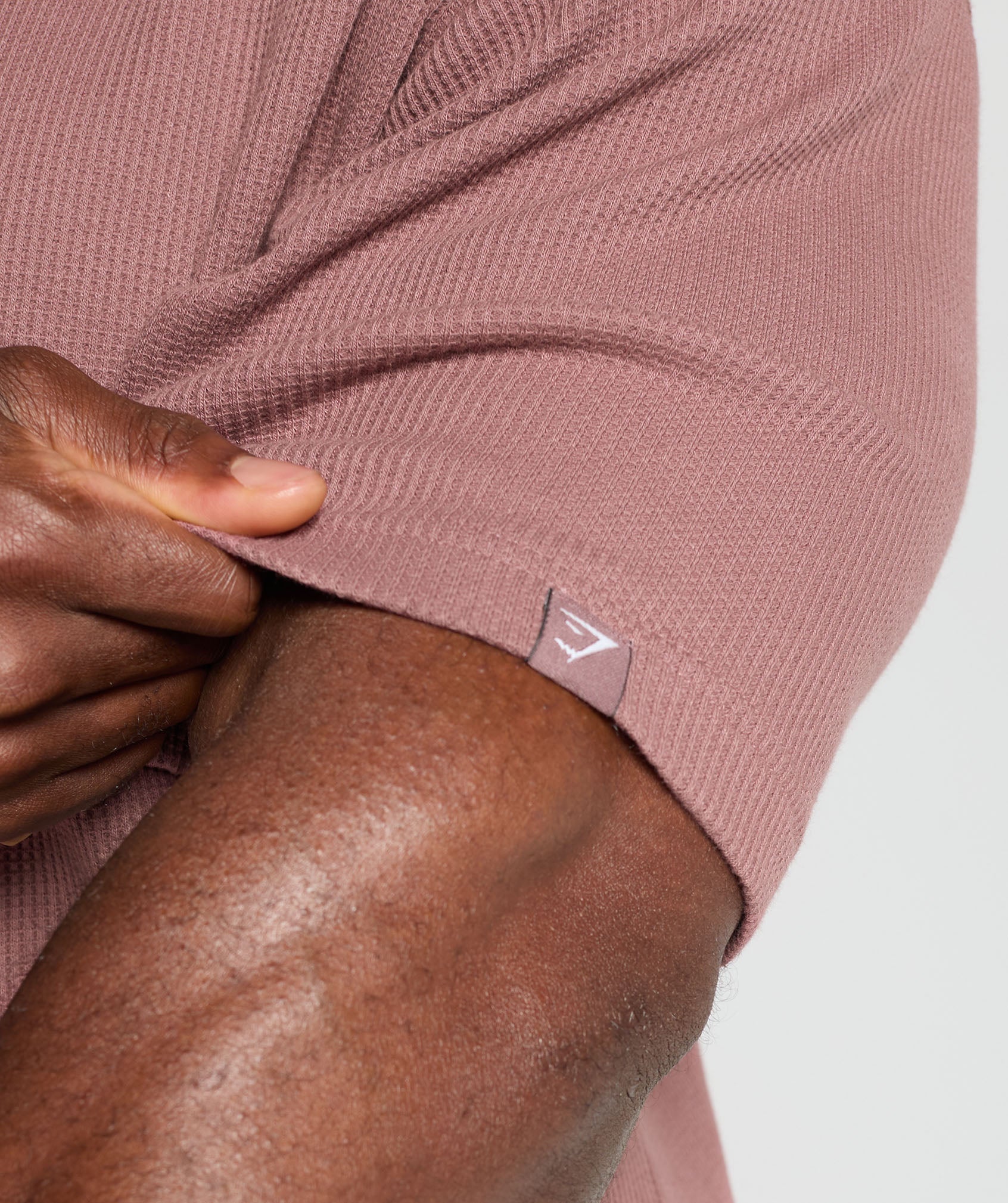 Waffle Oversized T-Shirt Brick Brown - Image 6