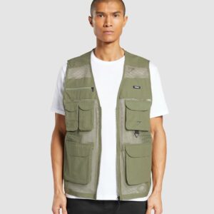 Woven Gilet Utility Green