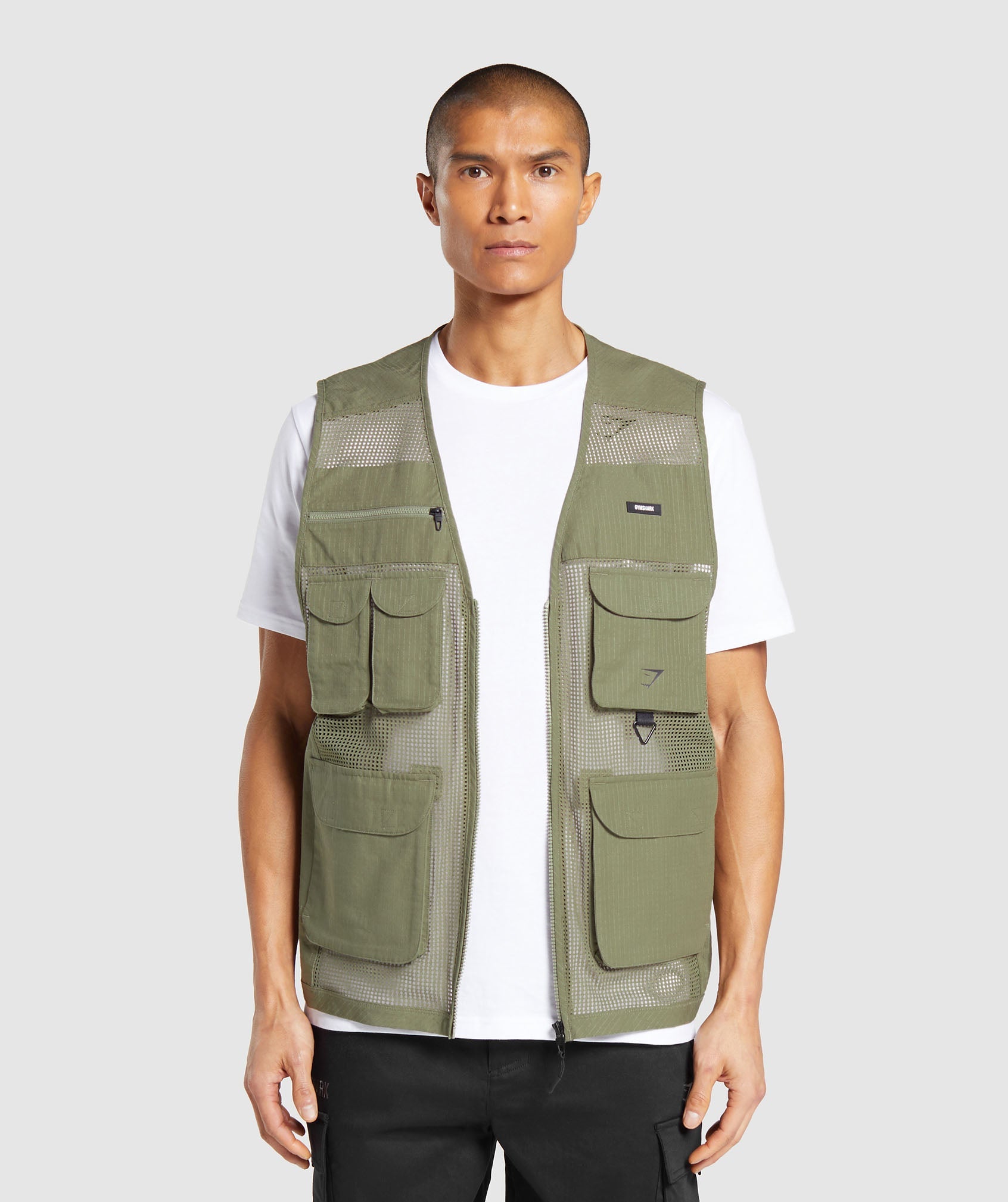 Woven Gilet Utility Green