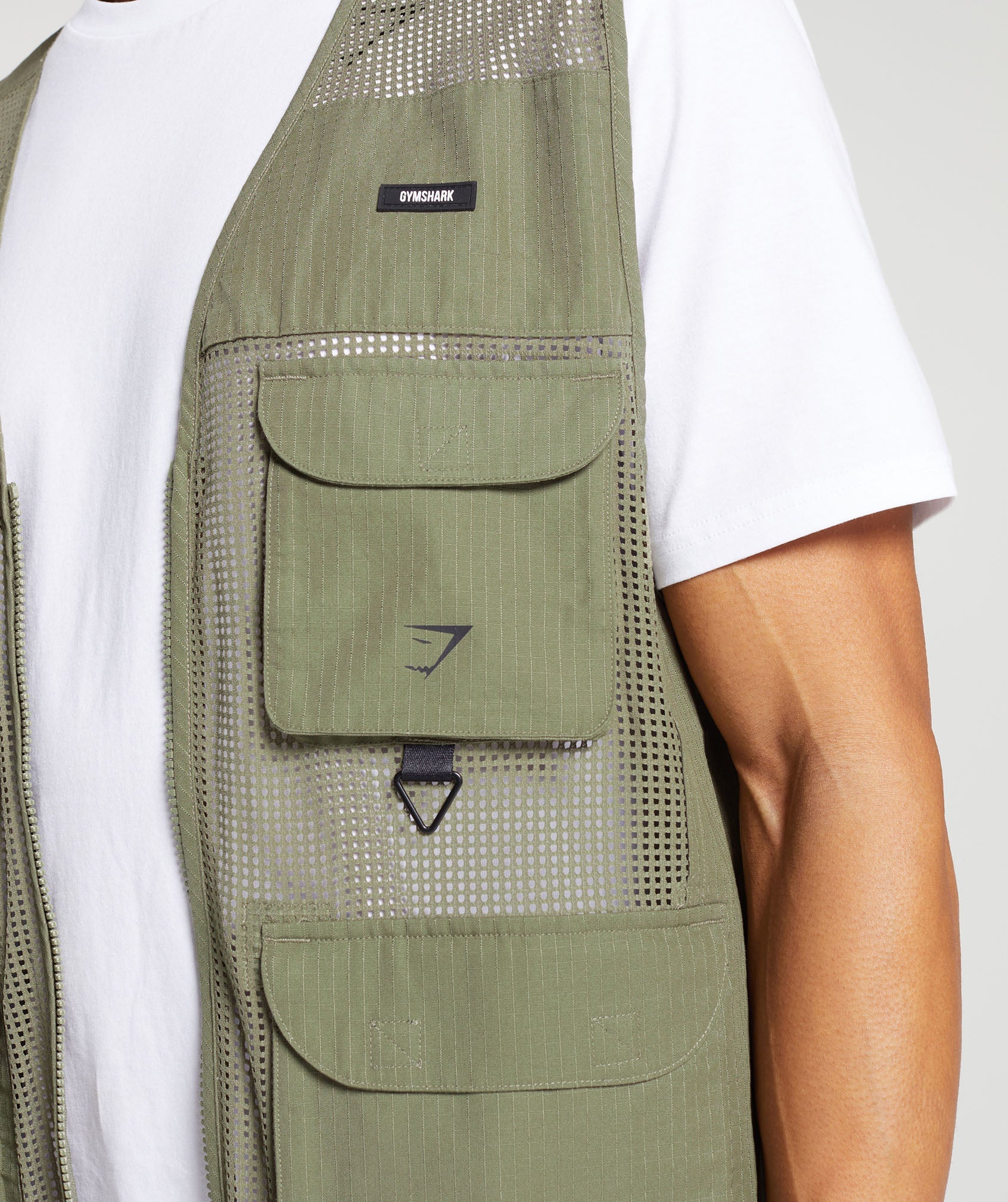 Woven Gilet Utility Green - immagine 5
